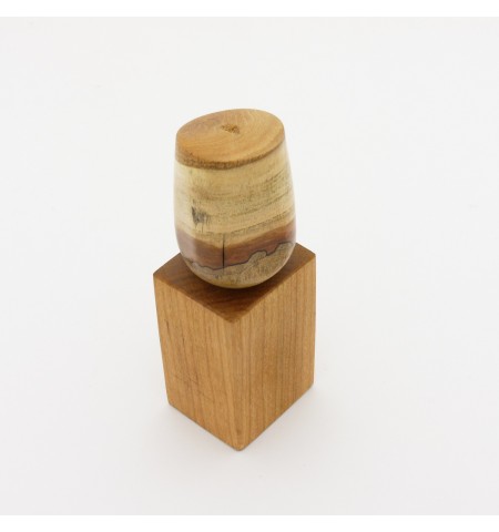 Wine Bottle Stopper in Spalted Maple