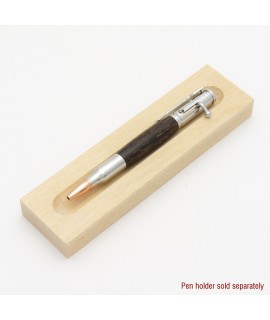 Bullet Style Ballpoint Pen in Black Palm