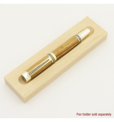Canadiana Style Rollerball or Fountain Pen in Zebra Wood