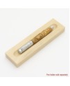 Electra Style Rollerball or Fountain Pen in Black Ash Burl