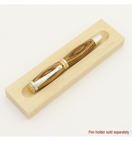 Helix Style Rollerball or Fountain Pen in Zebrawood