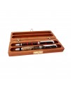 Double-Pen Wooden Pen Case in Cherry