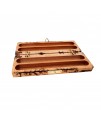 Double-Pen Wooden Pen Case in Maple with Lichtenberg Burn Pattern