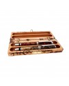 Double-Pen Wooden Pen Case in Maple with Lichtenberg Burn Pattern