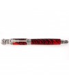 Skull Style Rollerball Pen in Spruce Cone and Red Resin