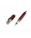 Skull Style Fountain Pen in Spruce Cone and Red Resin