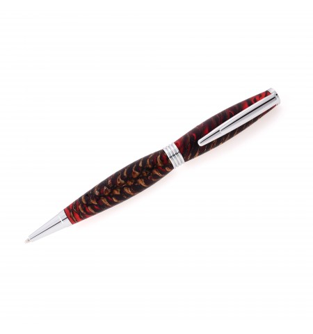 Streamline Style Ballpoint Pen in Spruce Cone and Red Resin